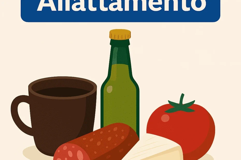 Copertina illustrata con scritta Alimenti da Evitare in Gravidanza, icone di cibi vietati come sushi, vino, salumi, formaggi molli e pesce crudo su sfondo rosato con grafica armoniosa e leggibile.