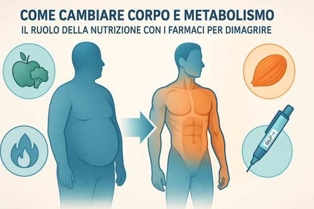 Cambiamento del corpo e del metabolismo con dieta e farmaci GLP-1